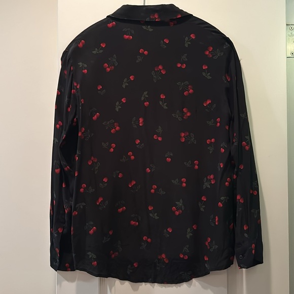 fcc1622 bla01 the kooples cherry top womens size 2 (small) - Picture 4 of 4